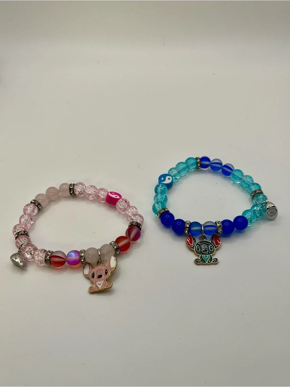 Cute Blue Stitch-Style Kids Necklace and Bracelet Set